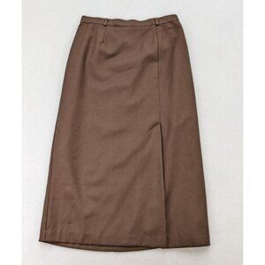 Counterparts Women's Skirt Size 14 Brown A-line Maxi Long Slit